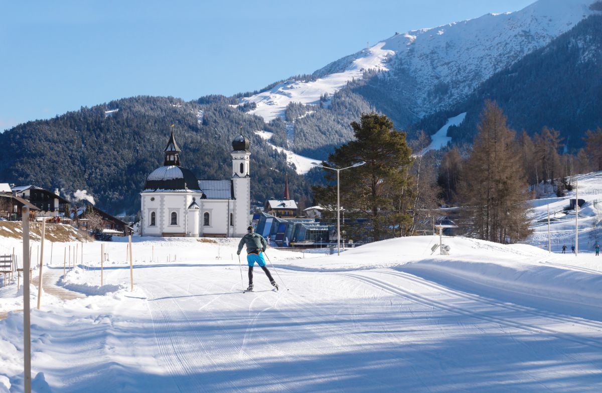 Běžkař v Seefeld